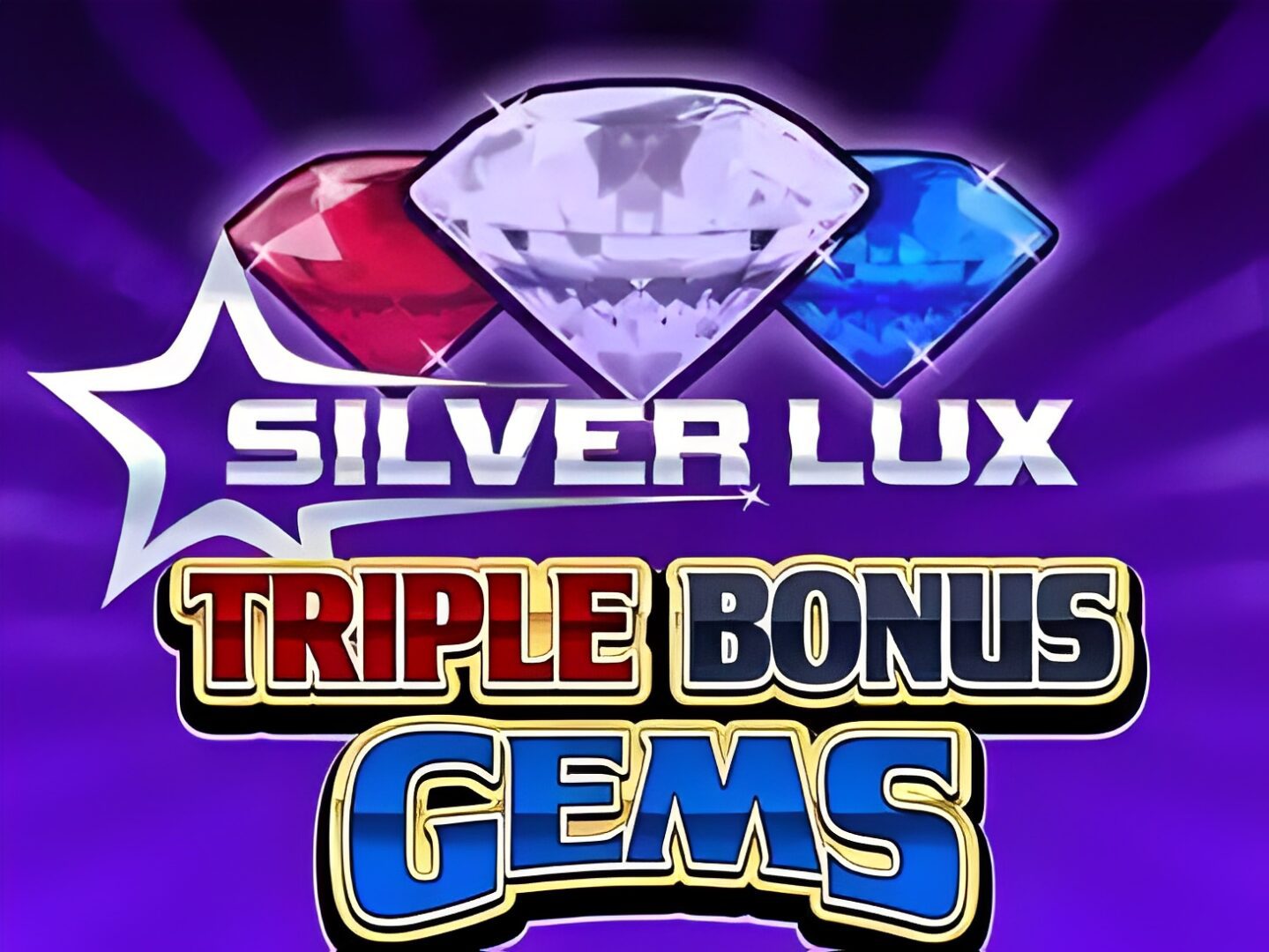 Silver Lux Triple Bonus Gems logo design.